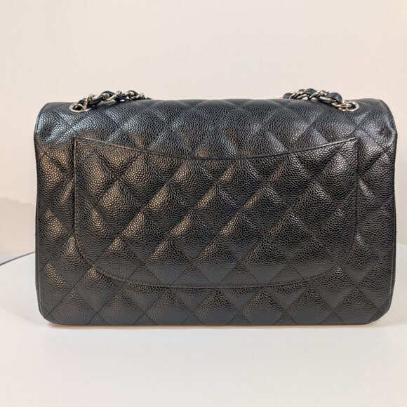 Chanel Black Caviar Classic Jumbo Double Flap Bag - Picture 4 of 16